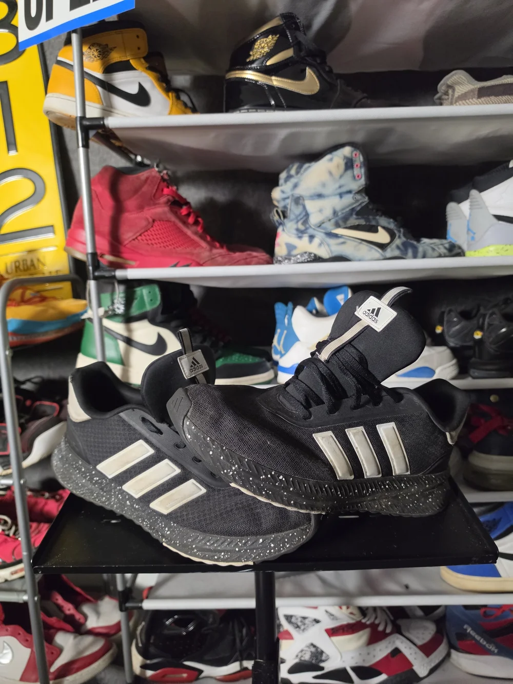 🔥 adidas X PLR Path Men Size 11 Black Athletic Shoes with White Stripes